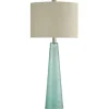 Kirkland's Home Table Lamps-Tapered Blue Glass Table Lamp