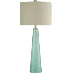 Kirkland's Home Table Lamps-Tapered Blue Glass Table Lamp