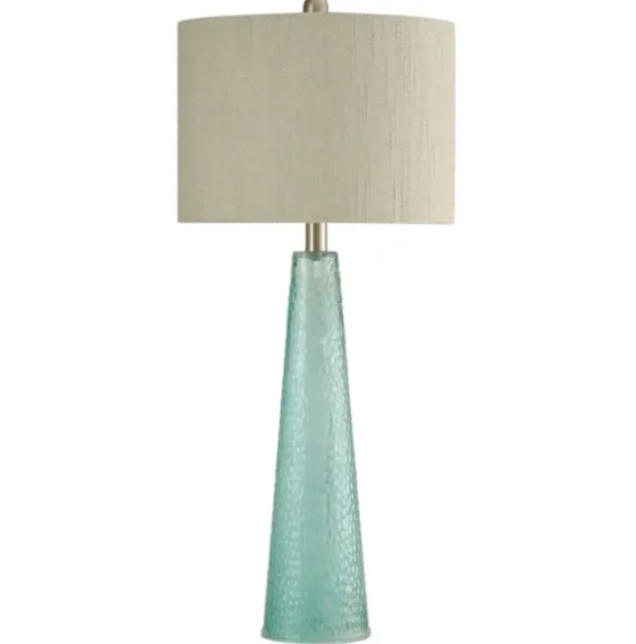 Kirkland's Home Table Lamps-Tapered Blue Glass Table Lamp