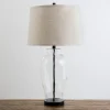 Kirkland's Home Table Lamps-Tapered Metal And Glass Jug Table Lamp