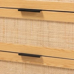 Kirkland's Home Dressers & Chests-Tara Two-Tone Espresso Rattan Chest