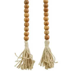 Kirkland's Home Decorative Accents-Tasseled Wood Beaded Garland