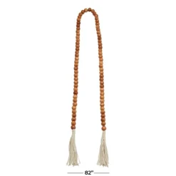Kirkland's Home Decorative Accents-Tasseled Wood Beaded Garland