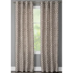 Kirkland's Home Curtains & Drapes-Taupe Chenille Single Curtain Panel, 84 In.