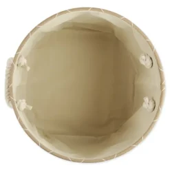 Kirkland's Home Baskets & Boxes-Taupe Paw Trellis Round Basket, 15 In.