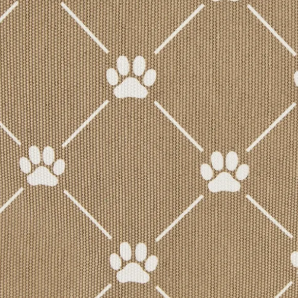 Kirkland's Home Baskets & Boxes-Taupe Paw Trellis Round Basket, 15 In.