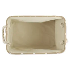 Kirkland's Home Baskets & Boxes-Taupe Trellis Paw Print Storage Basket, 14 In.