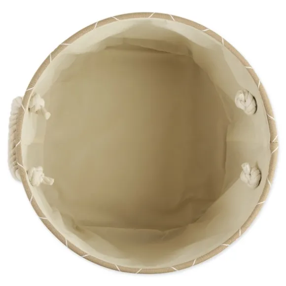 Kirkland's Home Baskets & Boxes-Taupe Trellis Paw Print Storage Basket, 18 In.