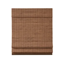 Kirkland's Home Curtains & Drapes-Teak Bamboo Light Filtering Roman Shade, 27 In.