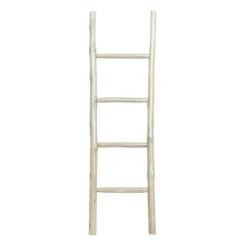 Kirkland's Home Decorative Accents-Teak Wood Leaning Ladder