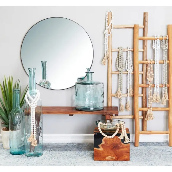 Kirkland's Home Decorative Accents-Teak Wood Leaning Ladder