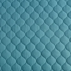 Kirkland's Home Quilts-Teal Scalloped Crinkle 3-Pc. Full/Queen Quilt Set