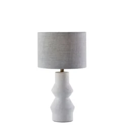 Kirkland's Home Table Lamps-Textured Ceramic Geometric Table Lamp