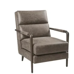 Kirkland's Home Accent Chairs-Textured Faux Leather Accent Chair