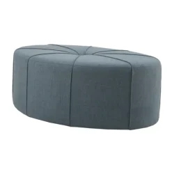 Kirkland's Home Benches & Ottomans-Thick Welting Center Button Oval Ottoman