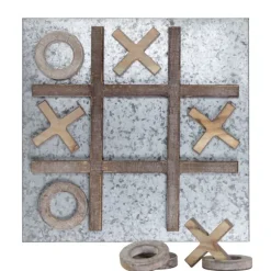 Kirkland's Home Memo & Chalkboards-Tic Tac Toe Wood And Metal Magnetic Memo Board