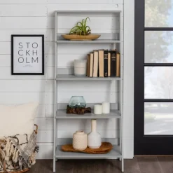 Kirkland's Home Office Furniture-4-Tier Ladder Bookshelf