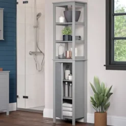 Kirkland's Home Bathroom Furniture-3-Tier Linen Cabinet