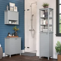 Kirkland's Home Bathroom Furniture-3-Tier Linen Cabinet