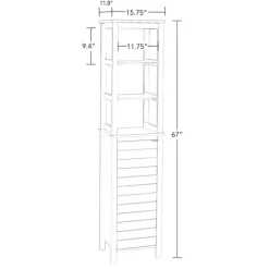 Kirkland's Home Bathroom Furniture-3-Tier Linen Cabinet