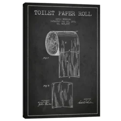 Kirkland's Home Wall Quotes & Signs-Toilet Paper Patent Canvas Art Print, 18X26 In.
