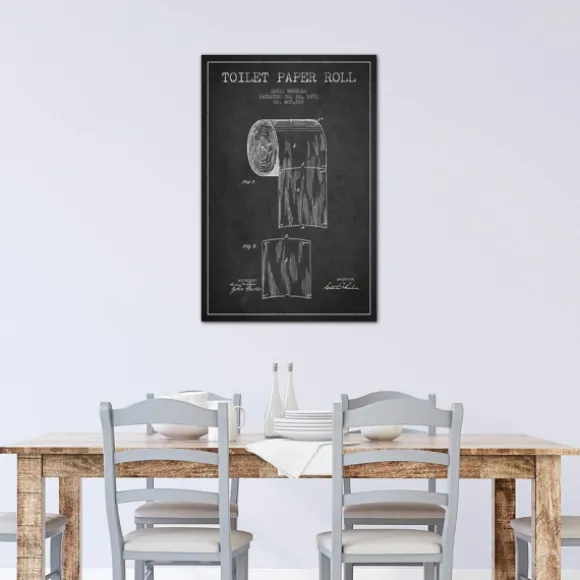 Kirkland's Home Wall Quotes & Signs-Toilet Paper Patent Canvas Art Print, 18X26 In.