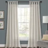 Kirkland's Home Curtains & Drapes-Top Knotted Burlap Curtain Panel Set, 95 In.