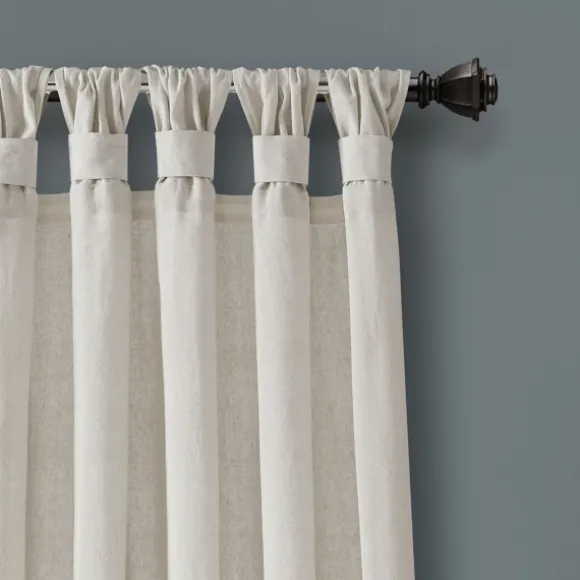 Kirkland's Home Curtains & Drapes-Top Knotted Burlap Curtain Panel Set, 95 In.