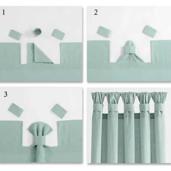 Kirkland's Home Curtains & Drapes-Top Knotted Burlap Curtain Panel Set, 95 In.