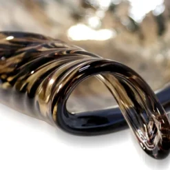 Kirkland's Home Decorative Bowls & Jars-Tortoise Shell Folded Edges Murano Glass Bowl