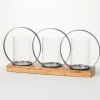 Kirkland's Home Candle Holders-Triple Loop Silver Decorative Candle Holder