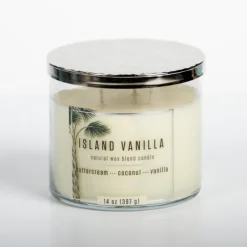 Kirkland's Home Candles-Tropical Island Vanilla Triple Wick Jar Candle