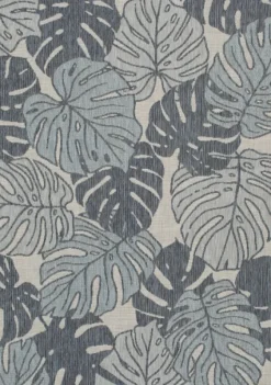 Kirkland's Home Outdoor Rugs-Tropical Leaf Indoor/Outdoor Area Rug, 5X7