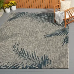 Kirkland's Home Outdoor Rugs-Tropical Palms Captiva Outdoor Area Rug, 7X9