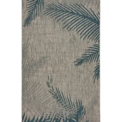Kirkland's Home Outdoor Rugs-Tropical Palms Captiva Outdoor Area Rug, 7X9