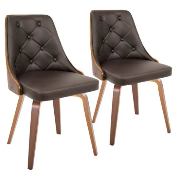 Kirkland's Home Dining Chairs-Tufted Faux Leather Dining Chairs, Set Of 2