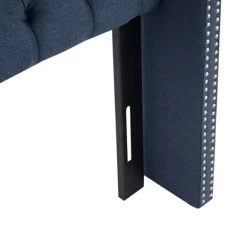 Kirkland's Home Beds & Headboards-Tufted Upholstered Metal Leg Queen Headboard