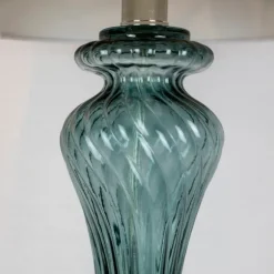 Kirkland's Home Table Lamps-Turquoise Glass Table Lamps, Set Of 2
