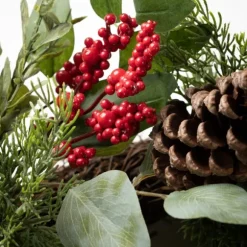 Kirkland's Home Wreaths-Twigs And Winter Foliage Pine Berry Wreath