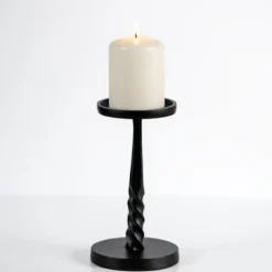 Kirkland's Home Candle Holders-Twisted Metal Pillar Candle Holder, 8 In.