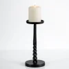 Kirkland's Home Candle Holders-Twisted Metal Pillar Candle Holder, 10 In.