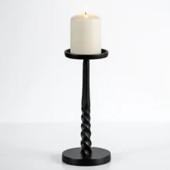 Kirkland's Home Candle Holders-Twisted Metal Pillar Candle Holder, 10 In.