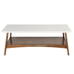 Kirkland's Home Coffee Tables-Two-Tone Ava Mid-Century Modern Coffee Table