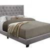 Kirkland's Home Beds & Headboards-Upholstered Button Tufted Wing King Bed