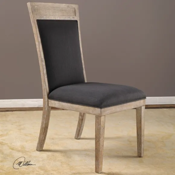 Kirkland's Home Dining Chairs-Upholstered Cane Detailing Dining Chair