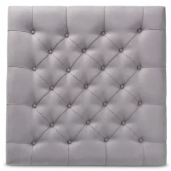 Kirkland's Home Benches & Ottomans-Upholstered Linen Tufted Ottoman With Shelf