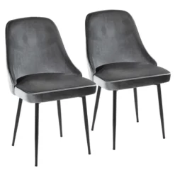 Kirkland's Home Dining Chairs-Upholstered Metal Dining Chairs, Set Of 2