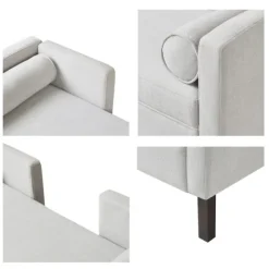 Kirkland's Home Benches & Ottomans-Upholstered Modern Split Back Bench