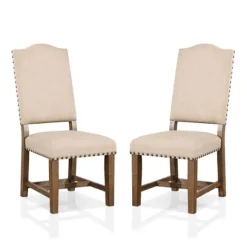 Kirkland's Home Dining Chairs-Upholstered Oak Wood Dining Chairs, Set Of 2