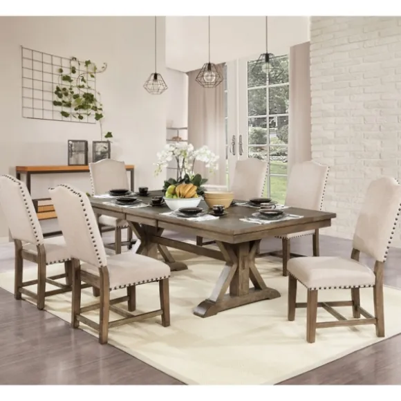 Kirkland's Home Dining Chairs-Upholstered Oak Wood Dining Chairs, Set Of 2